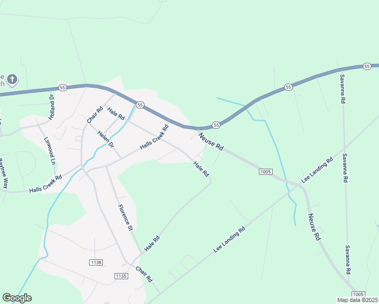 map of restaurants, bars, coffee shops, grocery stores, and more near 475 Hale Road in New Bern