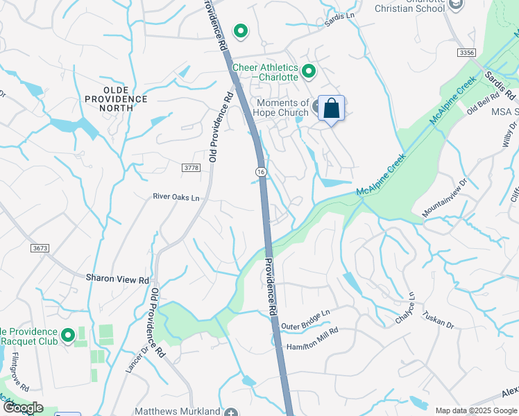 map of restaurants, bars, coffee shops, grocery stores, and more near 511 River Oaks Lane in Charlotte