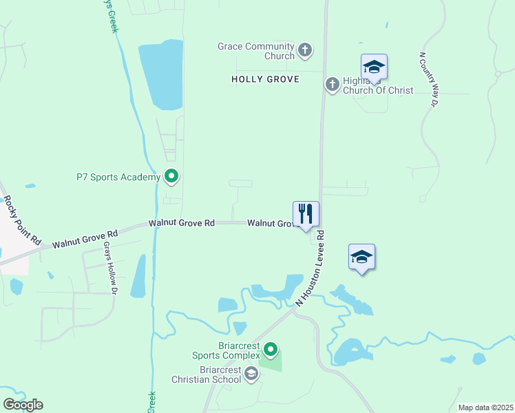 map of restaurants, bars, coffee shops, grocery stores, and more near 9960 Walnut Grove Road in Cordova