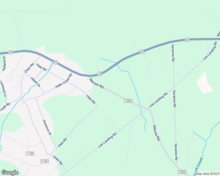 map of restaurants, bars, coffee shops, grocery stores, and more near 275 Neuse Road in New Bern