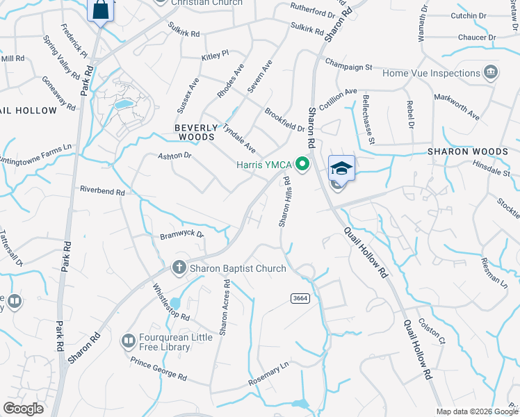 map of restaurants, bars, coffee shops, grocery stores, and more near in Charlotte