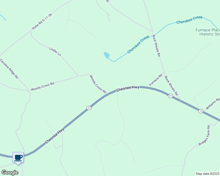 map of restaurants, bars, coffee shops, grocery stores, and more near 2386 Chesnee Highway in Gaffney