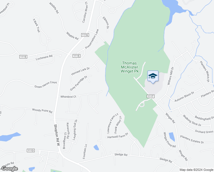 map of restaurants, bars, coffee shops, grocery stores, and more near 11618 Whimbrel Court in Charlotte