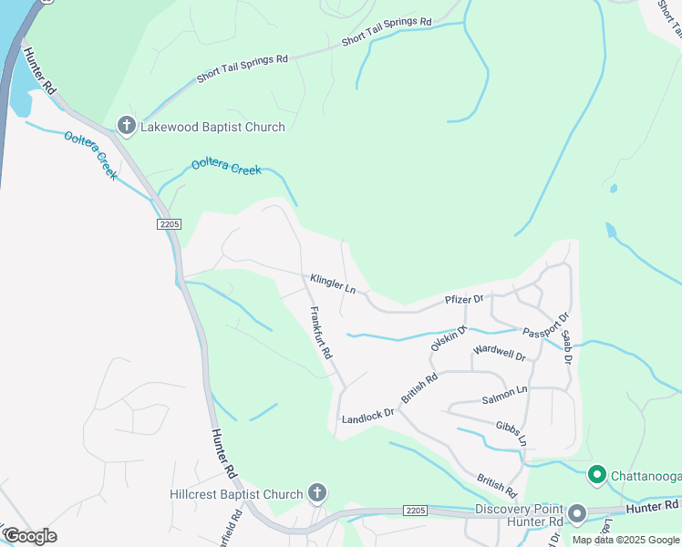 map of restaurants, bars, coffee shops, grocery stores, and more near 6469 Winlerkorn Lane in Ooltewah