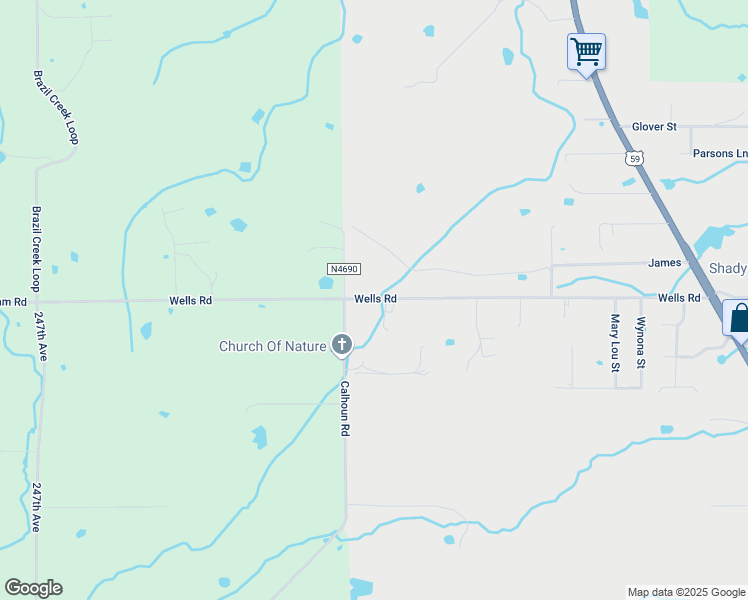 map of restaurants, bars, coffee shops, grocery stores, and more near 24040 Calhoun Road in Shady Point