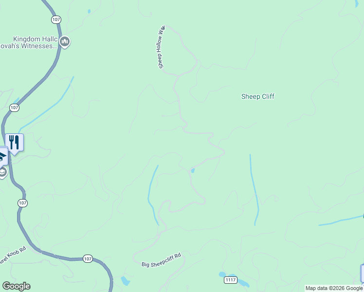 map of restaurants, bars, coffee shops, grocery stores, and more near 25 Rambouillet Road in Cashiers