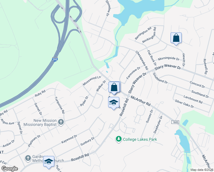 map of restaurants, bars, coffee shops, grocery stores, and more near 5603 Green Shore Circle in Fayetteville