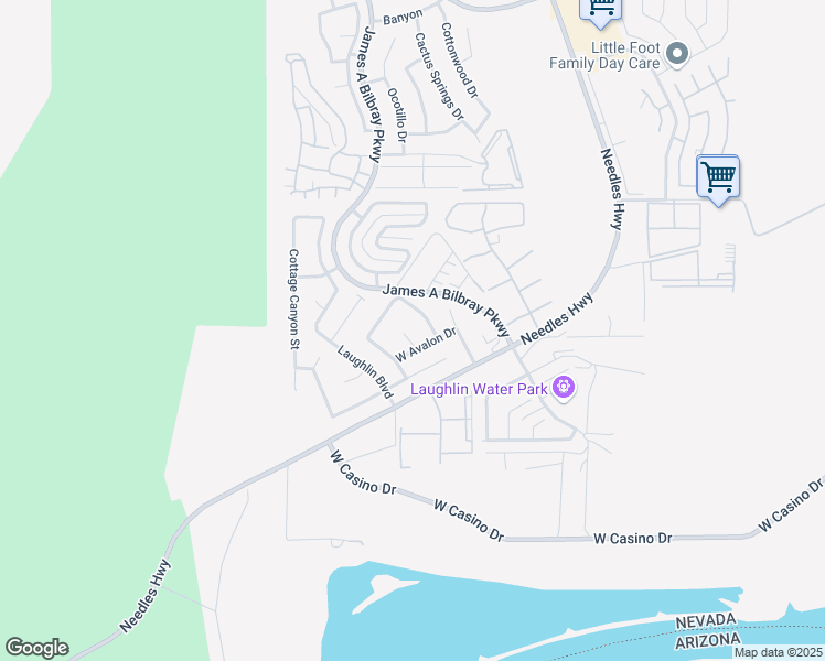 map of restaurants, bars, coffee shops, grocery stores, and more near 3652 Brian Court in Laughlin