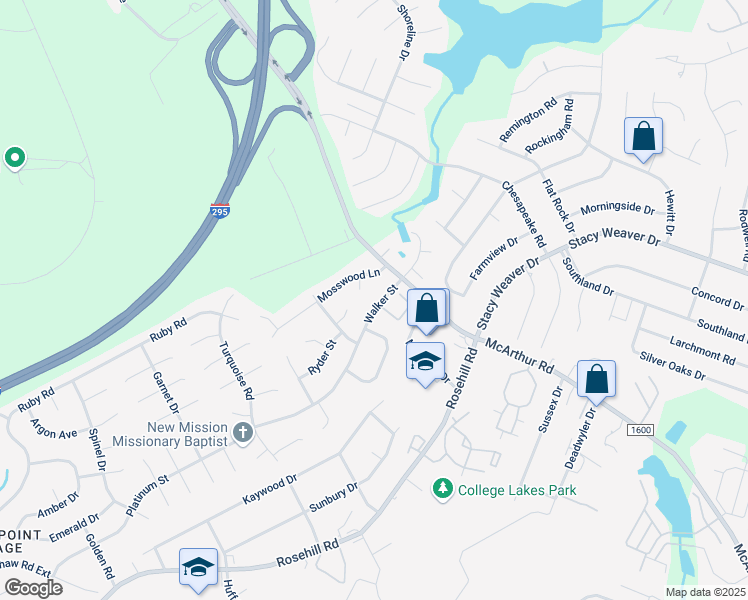 map of restaurants, bars, coffee shops, grocery stores, and more near 624 Walker Street in Fayetteville
