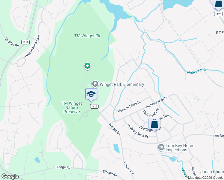 map of restaurants, bars, coffee shops, grocery stores, and more near 11719 Withers Mill Drive in Charlotte