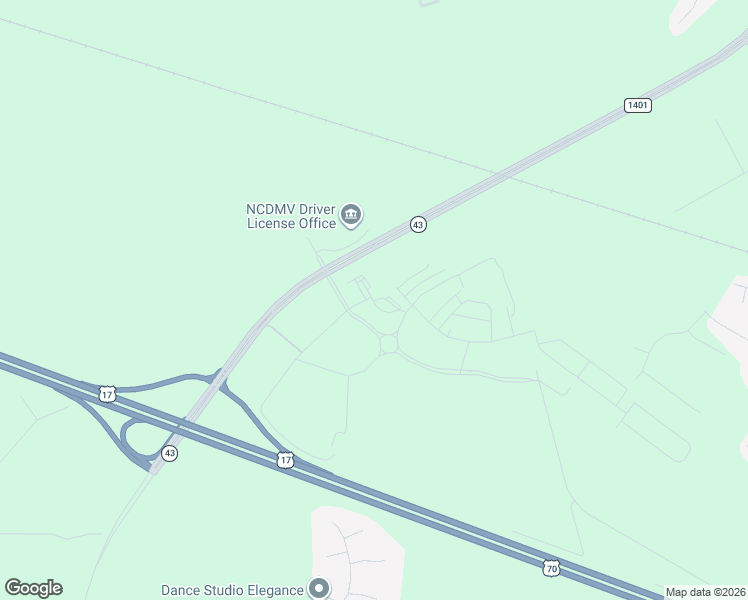 map of restaurants, bars, coffee shops, grocery stores, and more near 1002 Comet Drive in New Bern