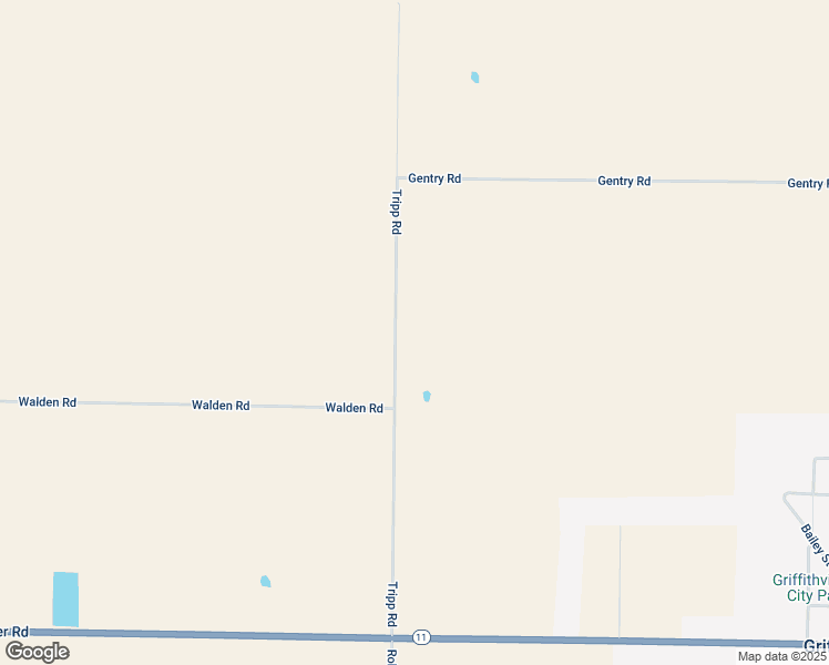 map of restaurants, bars, coffee shops, grocery stores, and more near 320 Tripp Road in Griffithville
