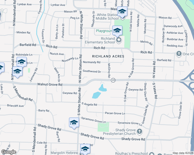 map of restaurants, bars, coffee shops, grocery stores, and more near 5330 Walnut Grove Road in Memphis