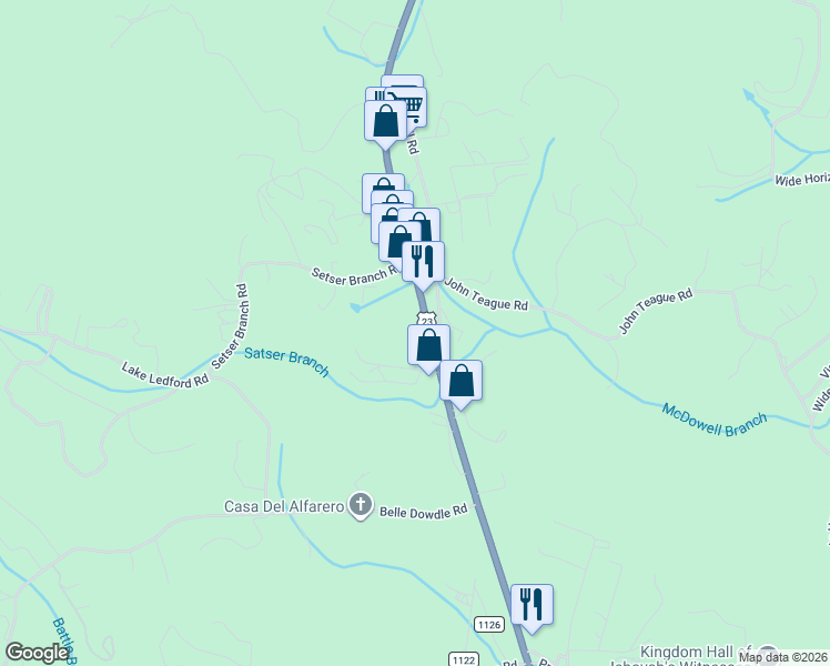 map of restaurants, bars, coffee shops, grocery stores, and more near 3157 Georgia Rd in Franklin
