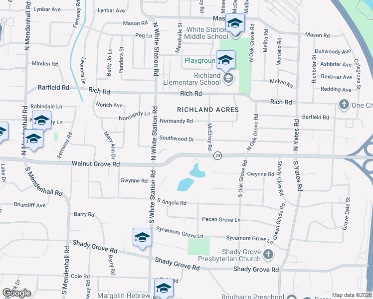 map of restaurants, bars, coffee shops, grocery stores, and more near 5330 Walnut Grove Road in Memphis
