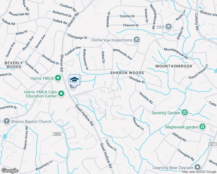 map of restaurants, bars, coffee shops, grocery stores, and more near 3274 Heathstead Place in Charlotte