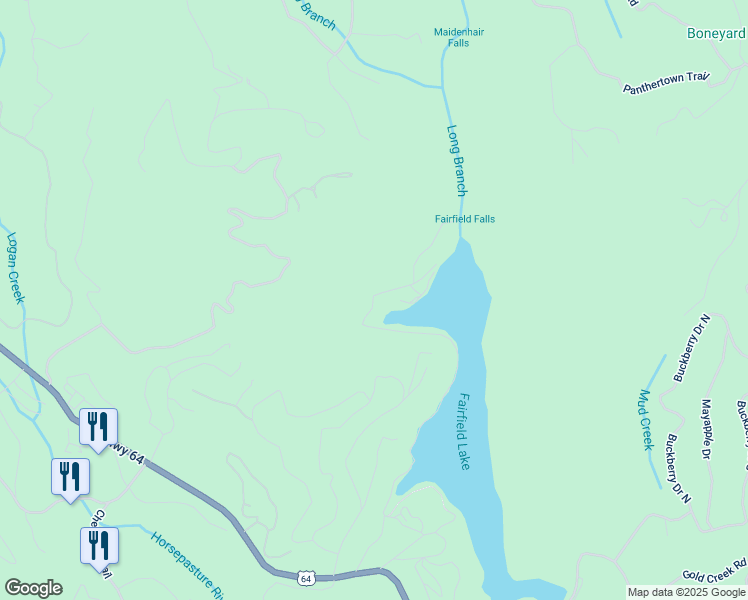 map of restaurants, bars, coffee shops, grocery stores, and more near 100 Merrie-Woode Road in Sapphire