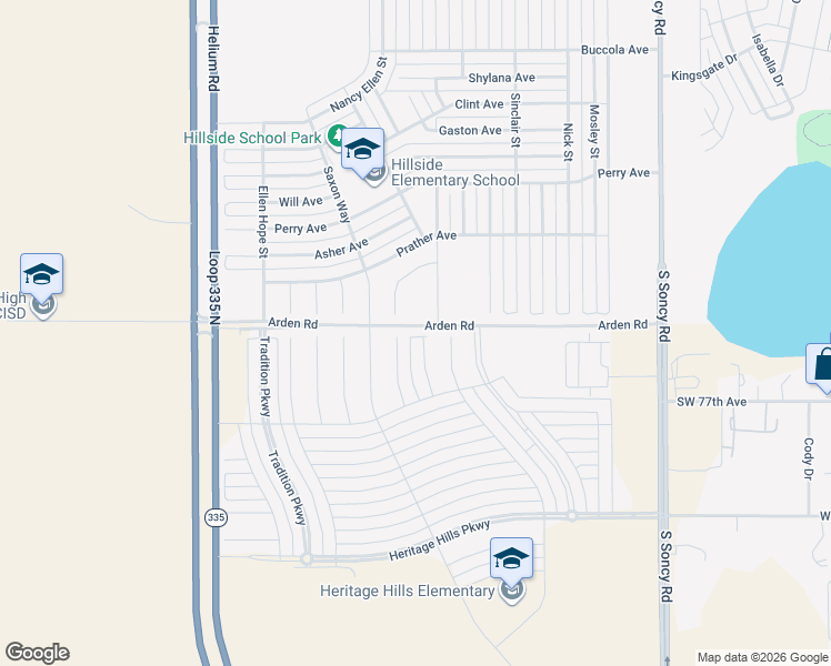 map of restaurants, bars, coffee shops, grocery stores, and more near Fanchun St in Amarillo