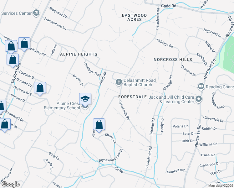 map of restaurants, bars, coffee shops, grocery stores, and more near 4658 Sherry Lane in Red Bank