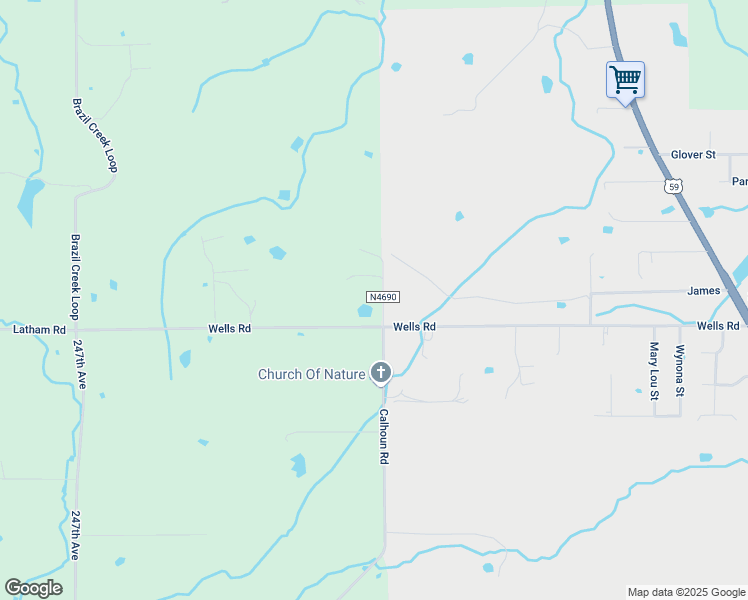 map of restaurants, bars, coffee shops, grocery stores, and more near 24040 Calhoun Road in Shady Point