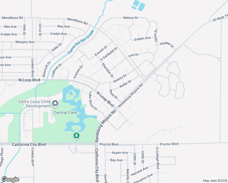 map of restaurants, bars, coffee shops, grocery stores, and more near 21430 Reed Place in California City