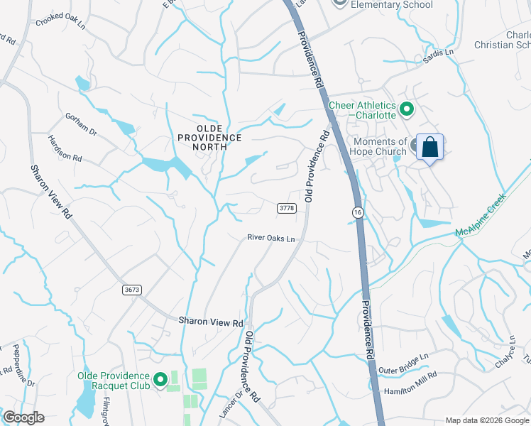 map of restaurants, bars, coffee shops, grocery stores, and more near in Charlotte