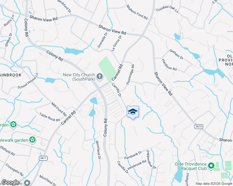 map of restaurants, bars, coffee shops, grocery stores, and more near in Charlotte