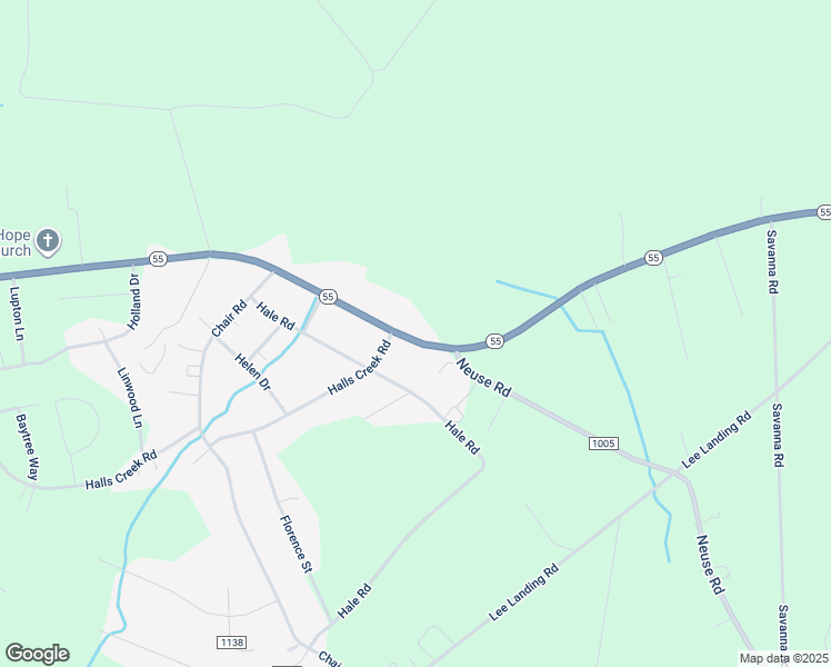 map of restaurants, bars, coffee shops, grocery stores, and more near 6899 North Carolina 55 in New Bern
