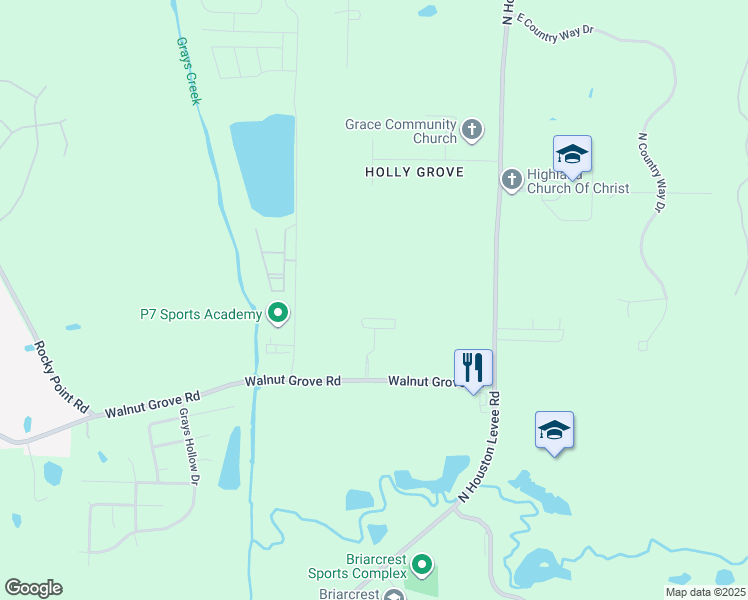 map of restaurants, bars, coffee shops, grocery stores, and more near 9960 Walnut Grove Road in Shelby