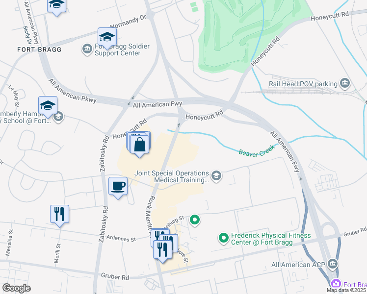 map of restaurants, bars, coffee shops, grocery stores, and more near 2658 Reilly Road in Fort Bragg