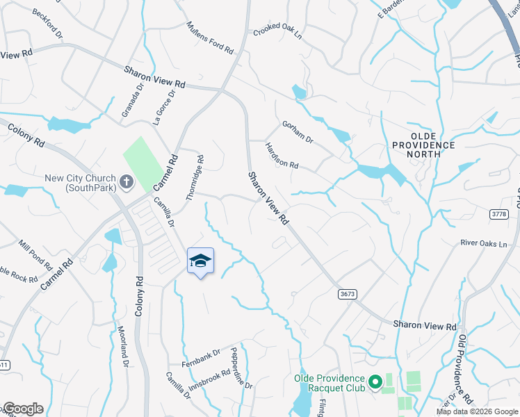 map of restaurants, bars, coffee shops, grocery stores, and more near 2301 Hartmill Court in Charlotte