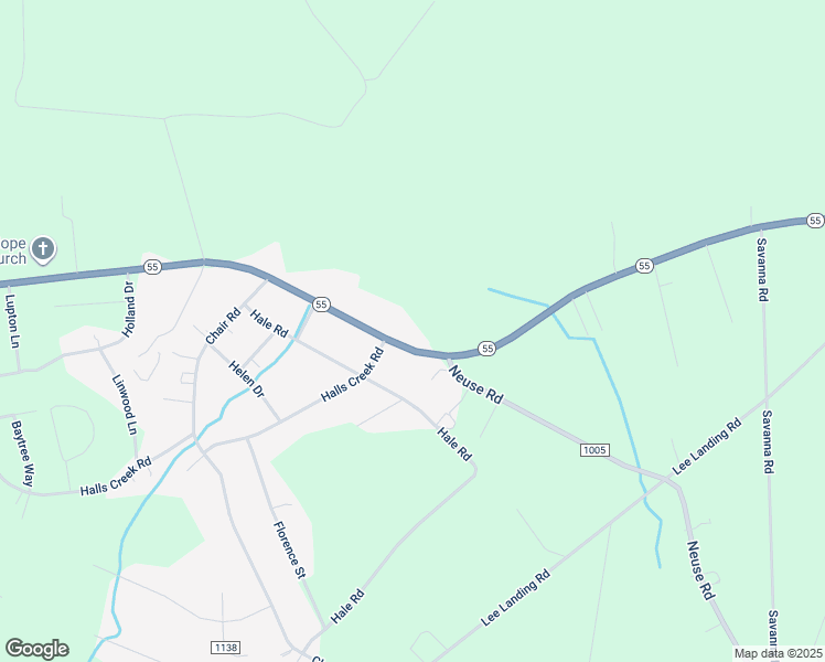 map of restaurants, bars, coffee shops, grocery stores, and more near 6899 North Carolina 55 in New Bern