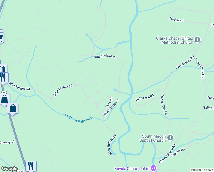 map of restaurants, bars, coffee shops, grocery stores, and more near 145 Country Lane in Franklin