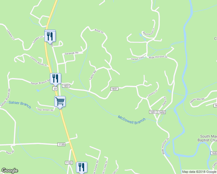 map of restaurants, bars, coffee shops, grocery stores, and more near 148 Allendale Hills Road in Franklin