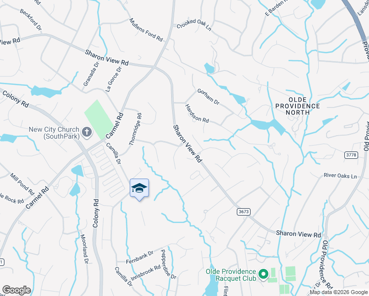 map of restaurants, bars, coffee shops, grocery stores, and more near 2301 Hartmill Court in Charlotte