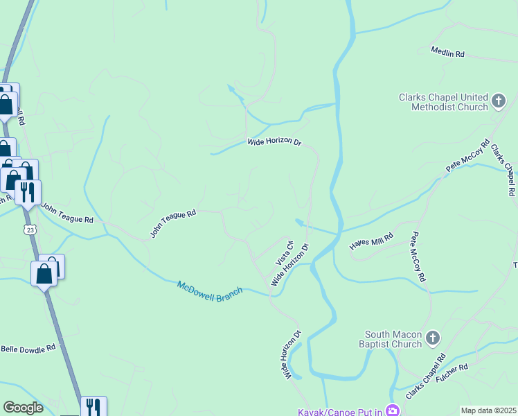 map of restaurants, bars, coffee shops, grocery stores, and more near 74 Greenleaf Lane in Franklin