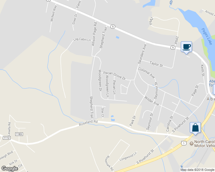 map of restaurants, bars, coffee shops, grocery stores, and more near 170 Woodgreen Lane in Aberdeen