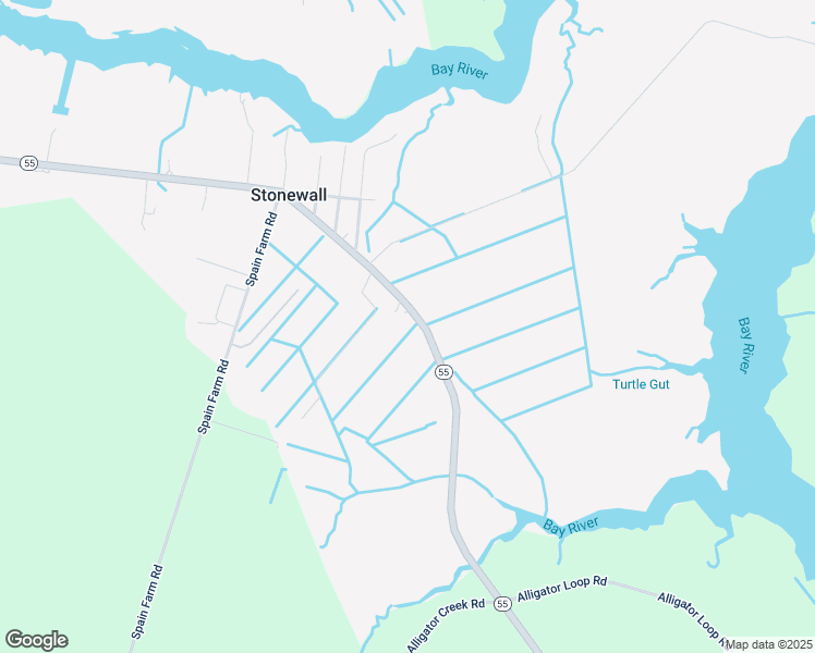 map of restaurants, bars, coffee shops, grocery stores, and more near 16754 North Carolina 55 in Bayboro