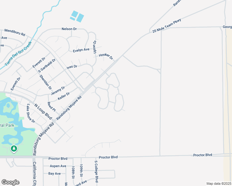map of restaurants, bars, coffee shops, grocery stores, and more near 385 Morning Glory Drive in California City