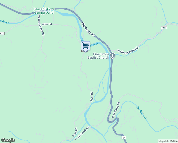map of restaurants, bars, coffee shops, grocery stores, and more near River Road in Franklin
