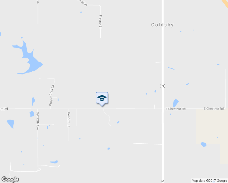map of restaurants, bars, coffee shops, grocery stores, and more near 603 West Chestnut Road in Goldsby