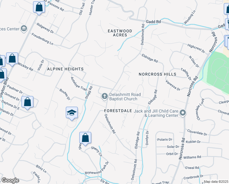 map of restaurants, bars, coffee shops, grocery stores, and more near 4835 Lavender Trail in Chattanooga