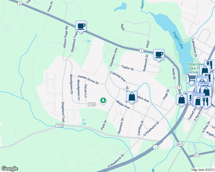 map of restaurants, bars, coffee shops, grocery stores, and more near 1014 Wilder Avenue in Aberdeen