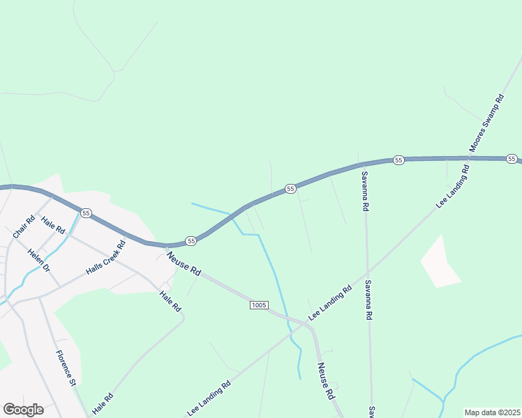 map of restaurants, bars, coffee shops, grocery stores, and more near 16 Walter Lane in New Bern