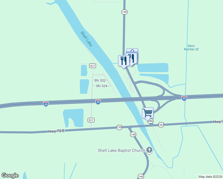 map of restaurants, bars, coffee shops, grocery stores, and more near 90-152 Sfc 519 in Heth