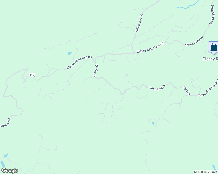 map of restaurants, bars, coffee shops, grocery stores, and more near 72 Lost Trail Drive in Landrum