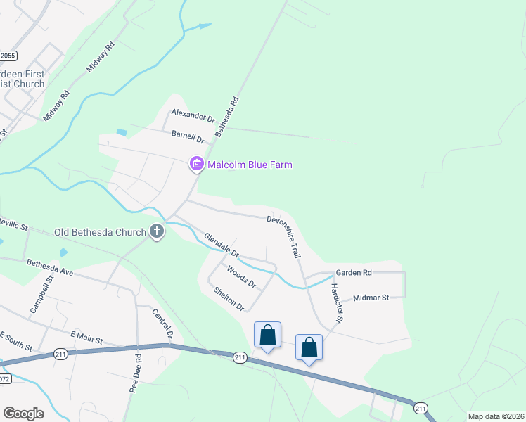 map of restaurants, bars, coffee shops, grocery stores, and more near 919 Devonshire Trail in Aberdeen