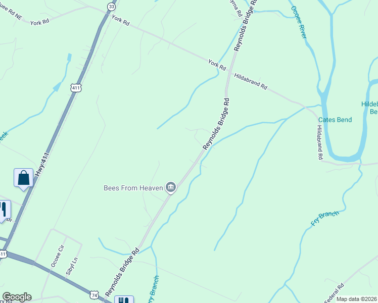 map of restaurants, bars, coffee shops, grocery stores, and more near 413 Reynolds Bridge Road in Ocoee