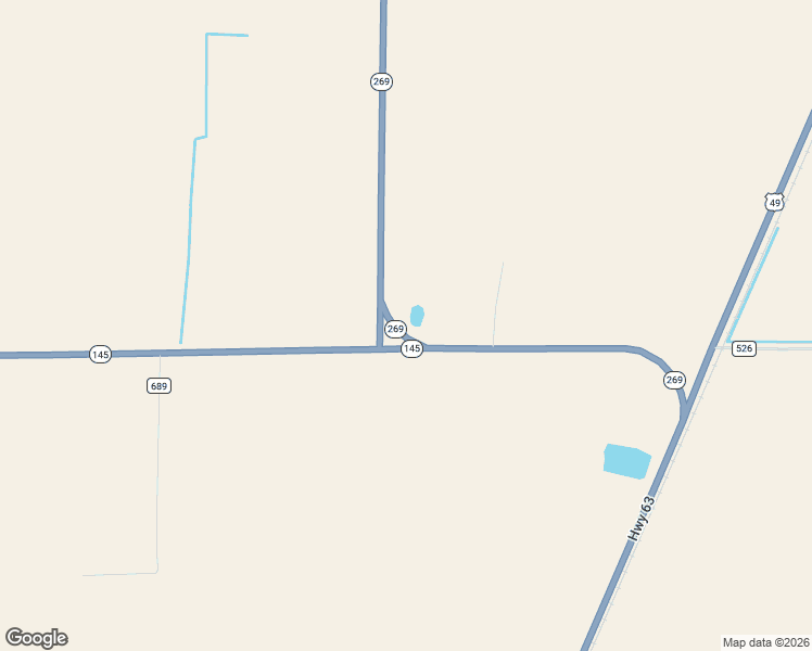 map of restaurants, bars, coffee shops, grocery stores, and more near 16264 Arkansas 269 in McCrory