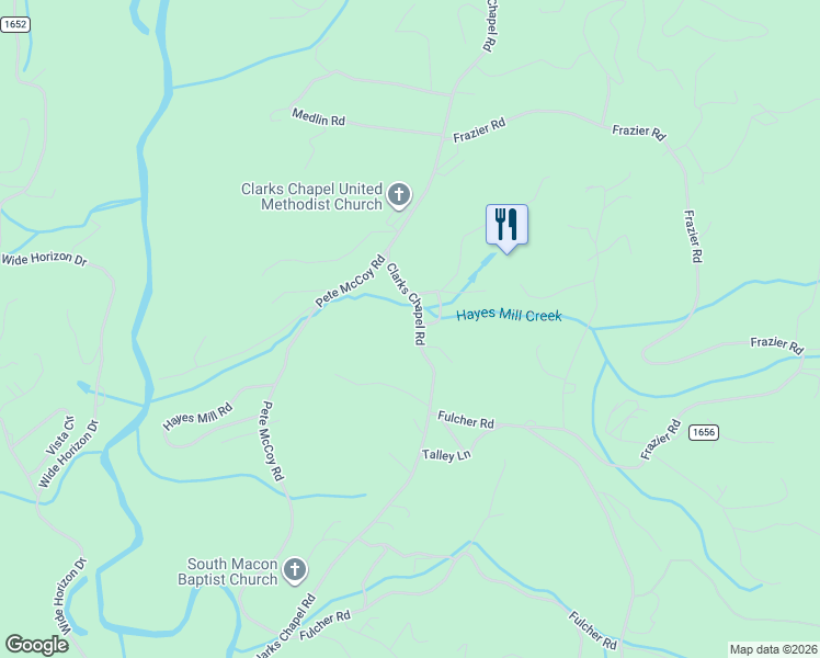 map of restaurants, bars, coffee shops, grocery stores, and more near 2281 Clarks Chapel Road in Franklin
